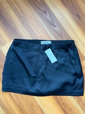 Abercrombie & Fitch Black Satin Mini Skirt